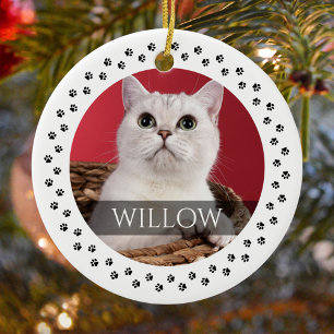 Cat Photo Ornament - Personalized Pet Keepsake