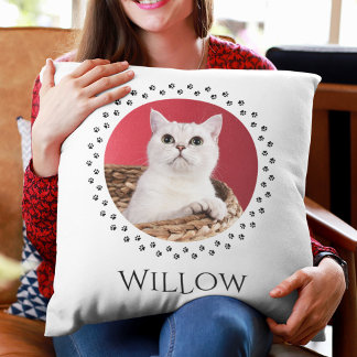 Cat Photo Pillow - Personalized Pet Keepsake Gift