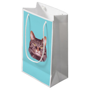 Cat Photo Portrait Small Gift Bag
