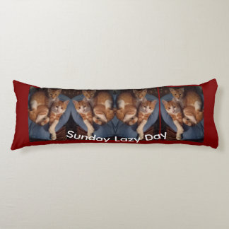 Cat photo text customize ,  body pillow