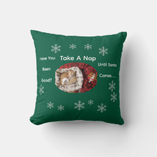Cat Photo , Text, Customize Throw Pillow