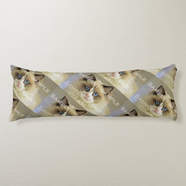 Cat photo tribute | Personalize photograph Body Pillow (Front)
