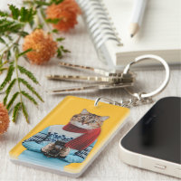 Cat Photographer in Vintage Sweater Quirky