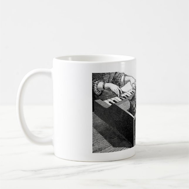 Cat Piano Mug (Left)