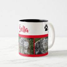 Cat Picture Collage With Paw Prints Personalized