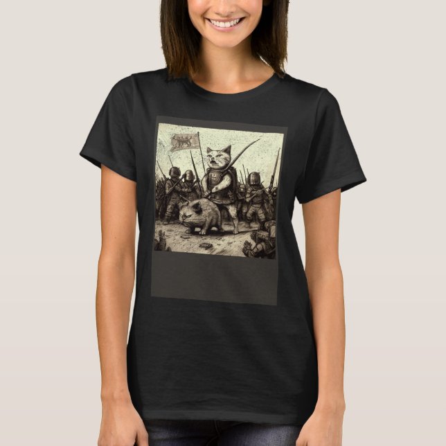 Cat Pig War T-Shirt (Front)