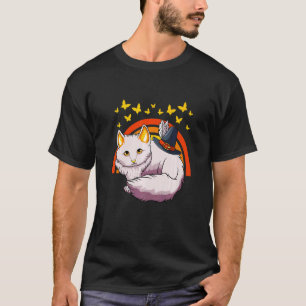 Cat Pilgrim Hat Thanksgiving Day Cute Kitten Fall  T-Shirt