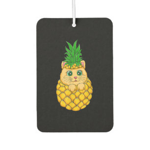Cat Pineapple   Cute Cat Lover   Summer Fruit Gift Air Freshener