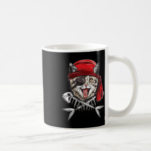 Cat Pirate Boys Men Jolly Roger Flag Skull And Cro Coffee Mug