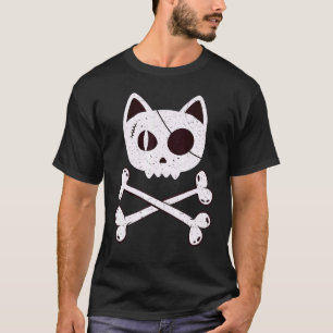 Cat Pirate Halloween for Cat Mom Cat Dad Costume T-Shirt