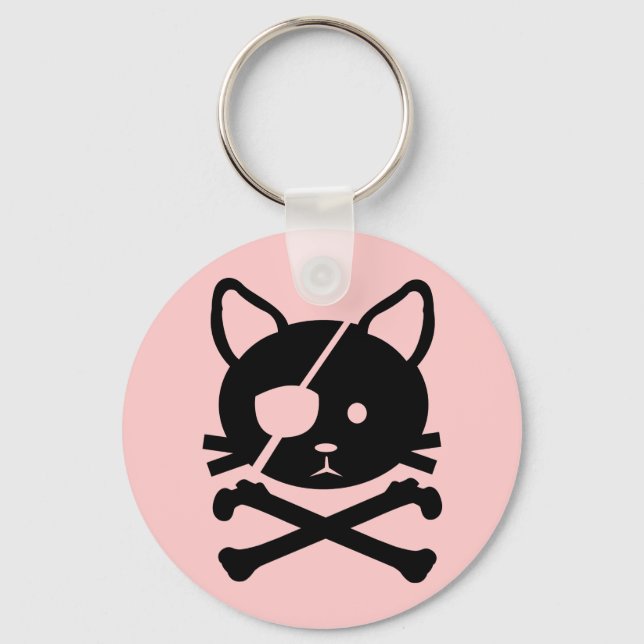 Cat Pirate Keychain (Front)