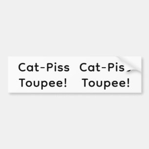 Cat-Piss Toupee Hankamer Artjunkhaus Splash-Art  Bumper Sticker