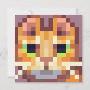 Cat Pixel Arts Holiday Card