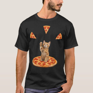 Cat Pizza Funny Cat Lover Pizza T-Shirt
