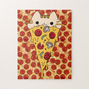 cat pizza jigsaw puzzle jeu
