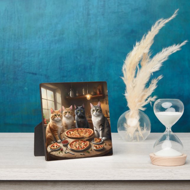 Cat Pizza Night, Plaque (Insitu)