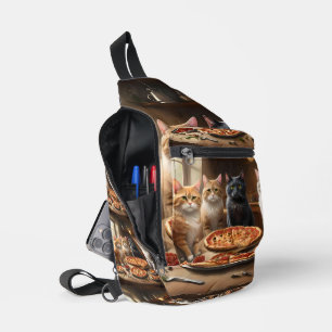 Cat Pizza Night, Sling Bag