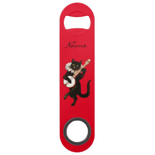 Cat playing Banjo Thunder_Cove Bar Key