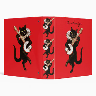 Cat playing Banjo Thunder_Cove Binder