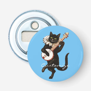 Cat playing Banjo Thunder_Cove Bottle Opener