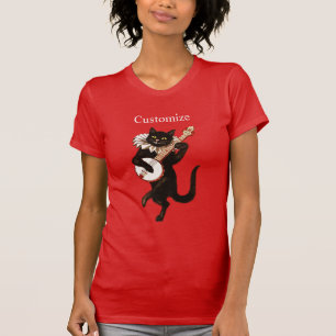 Cat playing Banjo Thunder_Cove T-Shirt