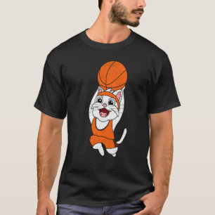 Cat Playing Basketball  Basketball Kitty Kitten T-Shirt