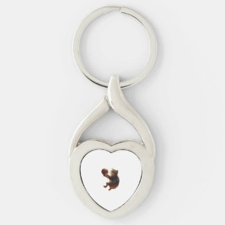 Cat Playing Basketball Funny Cats Mom Meow Kitty F Keychain