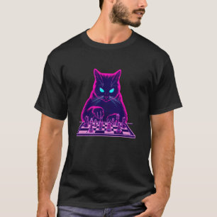 Cat Playing Chess T-Shirt