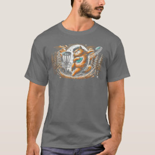 Cat Playing Disc Golf Sports Frolfer Athlete Game  T-Shirt