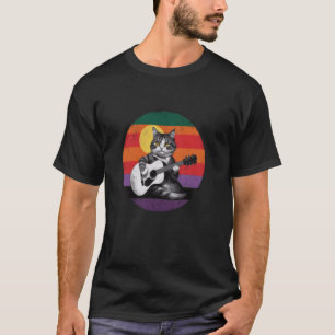 Cat Playing Guitar For Men Women Kids T-Shirt
