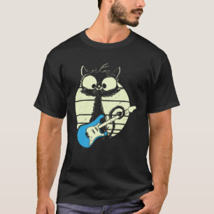 Cat Playing Guitar Guitarist Cat T-Shirt