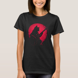 Cat Playing Guitar Rock Cat T-Shirt