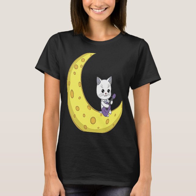Cat playing guitar T-Shirt (Front)