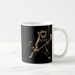 Cat Playing Ice Hockey Coffee Mug