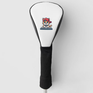 Cat Playing Piano Design for Music and Cat Lovers Golf Head Cover