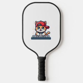 Cat Playing Piano Design for Music and Cat Lovers  Pickleball Paddle