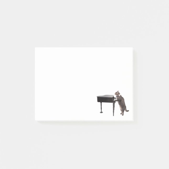 Cat Playing Piano Post-it Notes (Front)