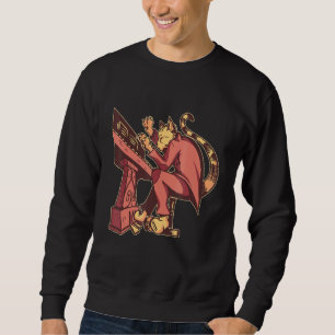 Cat Playing Piano Special Blues Music Jazz Artist Sweatshirt