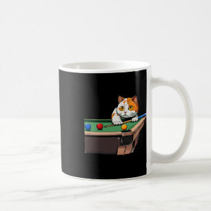 Cat Playing Pool Billiards In Lounge Cool Funny Ca Coffee Mug