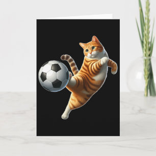 Cat Playing Soccer Costume Cat Owner Sports Lover Card