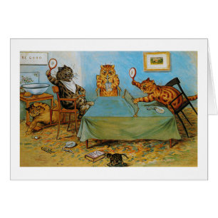 Cat Playing Table tennis, Louis Wain