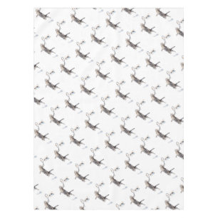 Cat Playing Tennis Tablecloth