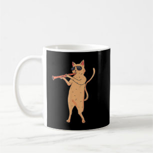 Cat Playing The Clarinet for kitty lover3 Coffee Mug
