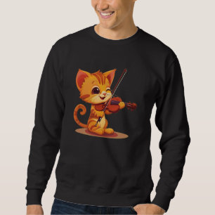 Cat Playing Violin Costume Sweatshirt