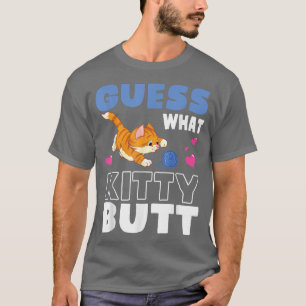 Cat Playing With Bobbin Guess Hearts What Kitty Bu T-Shirt