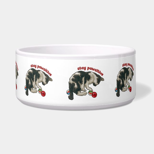 Cat Playing with MARBLES, Stay Pawsitive, Pun (Right)