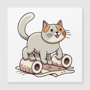 Cat Playing with Toilet Paper