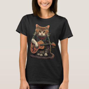 Cat plays Guitar Music For Men Women T-Shirt