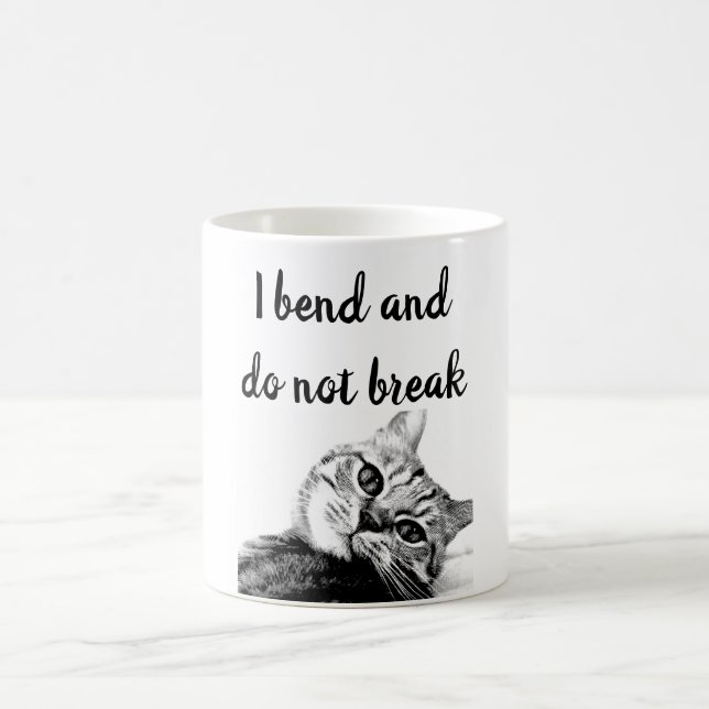 Cat Poets Jean de La Fontaine I bend do not break Coffee Mug (Center)