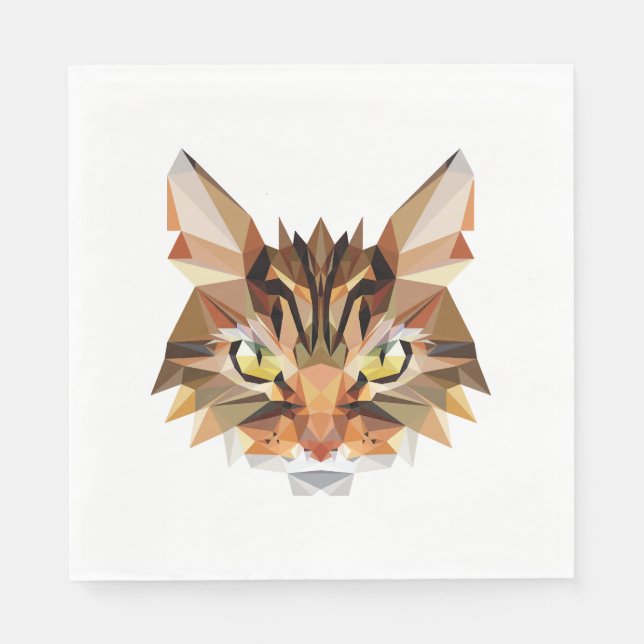 Cat polygon napkin (Front)